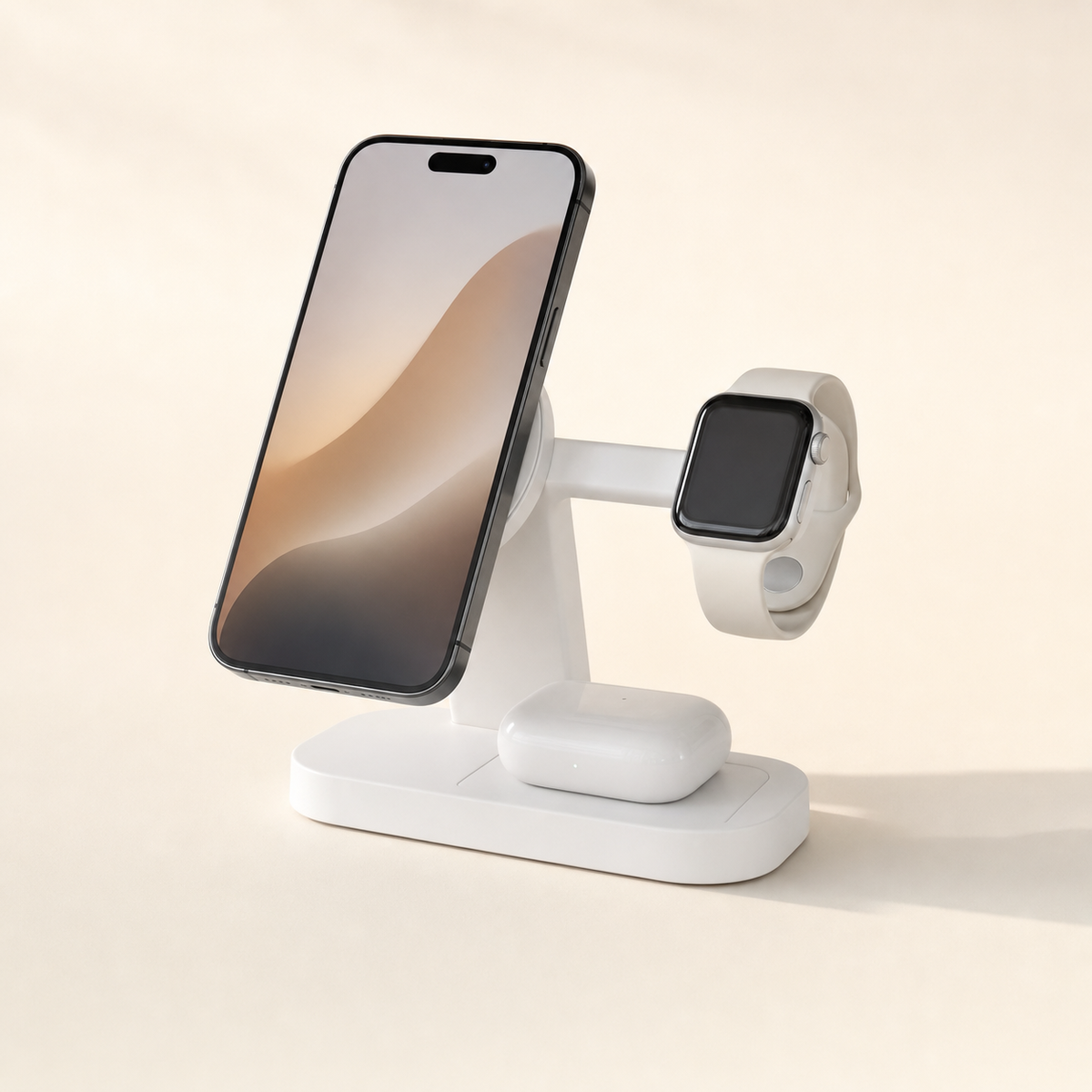 3-in-1 wireless charging dock with phone, watch and earbuds